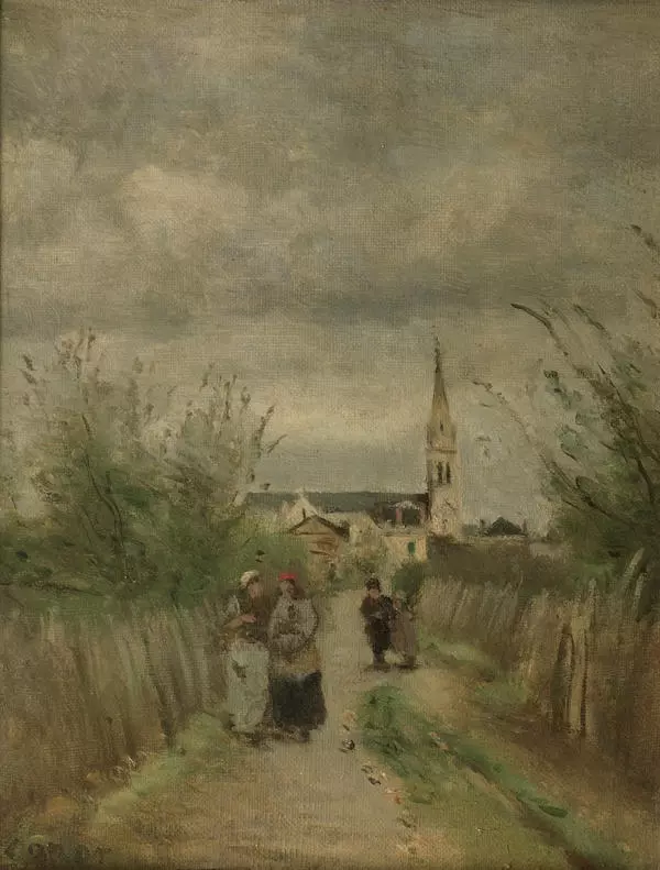 Колокольня в Аржантейе (Дорога к церкви)