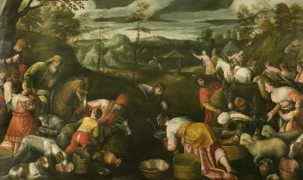 Моисей, иссекающий воду из скалы