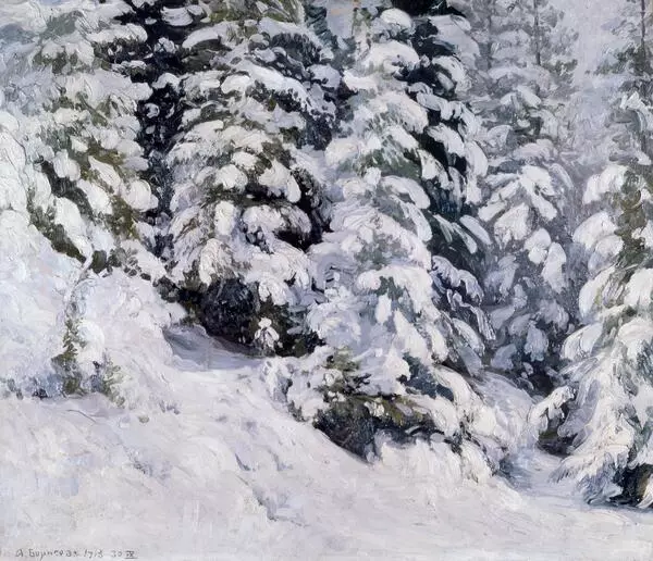 В чаще леса (Лес зимой)