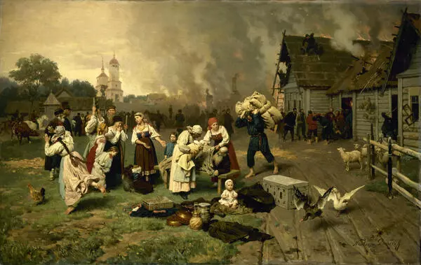 Пожар в деревне