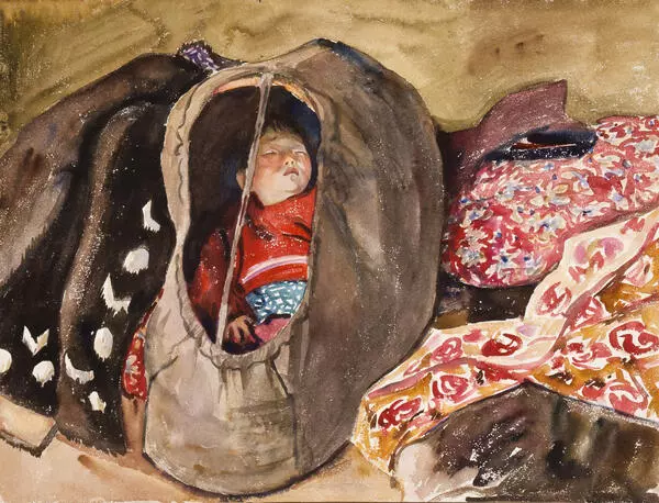 В люльке