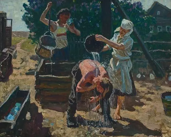 У колодца