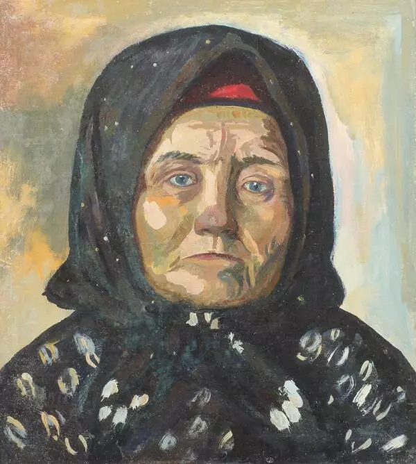 Портрет старухи в черном платке