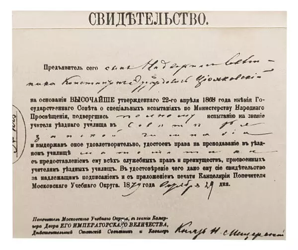 Свидельство о праве на преподавание