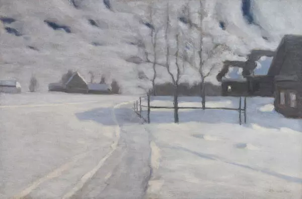 Зима. Деревня. Лунная ночь