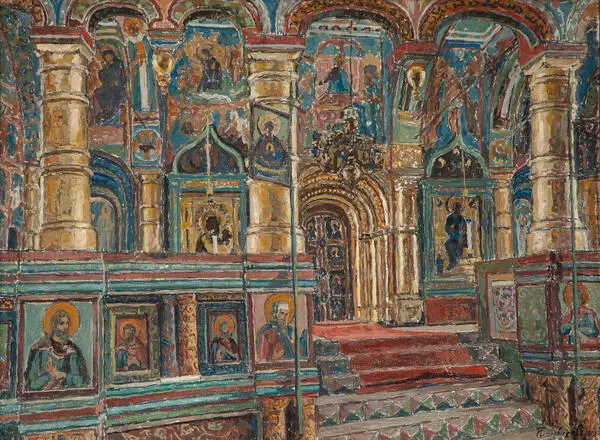 Интерьер церкви Спаса на Сенях