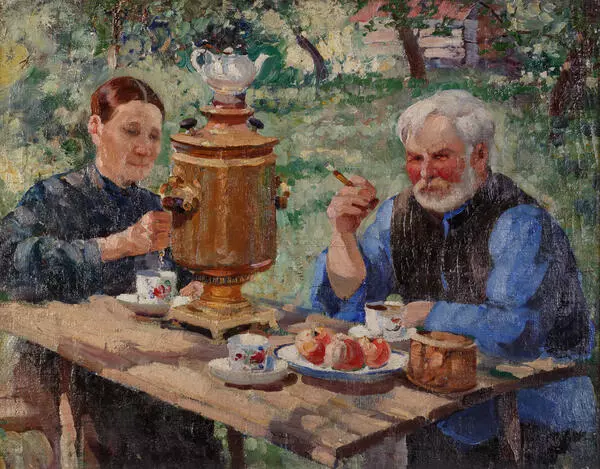 За чаем