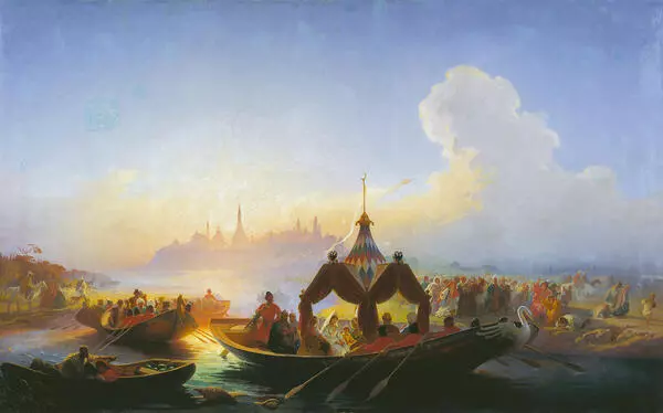 Плененная царица Сююмбике, покидающая Казань