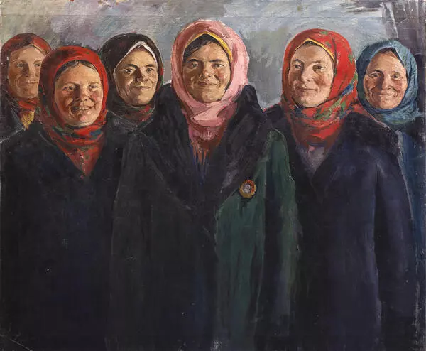 Звеньевая Дадыкина со своим звеном