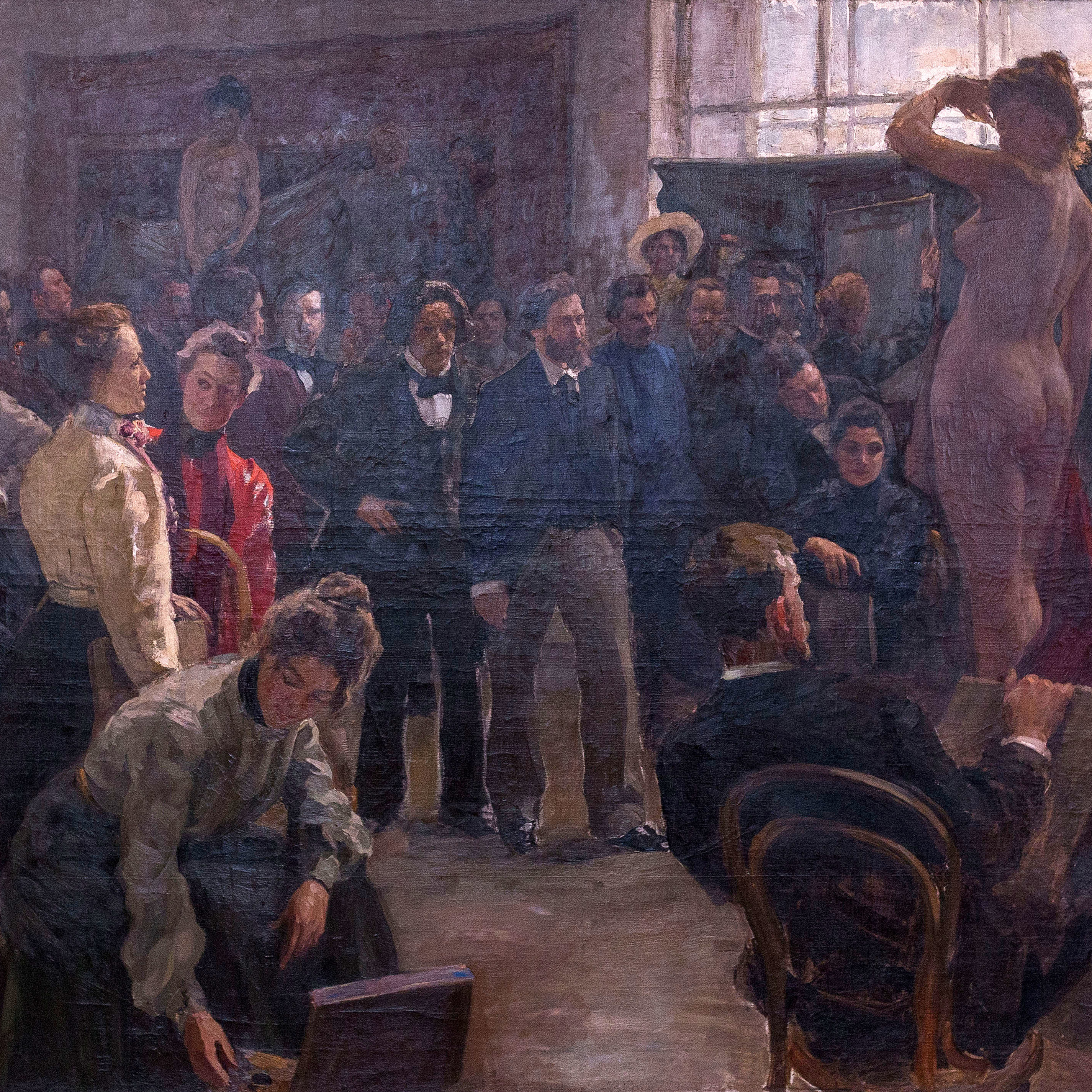 Постановка натуры в мастерской И.Е. Репина