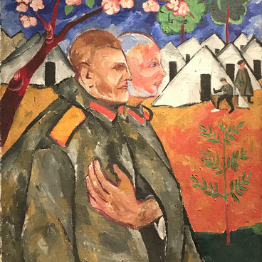 Портрет М.Ф. Ларионова и его взводного