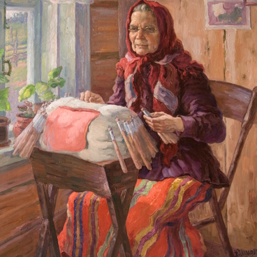 Кружевница-стахановка Брантова А.С.