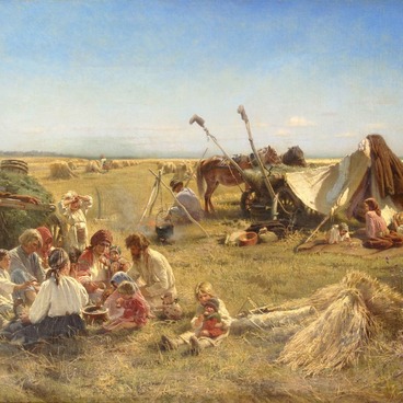 Крестьянский обед в поле