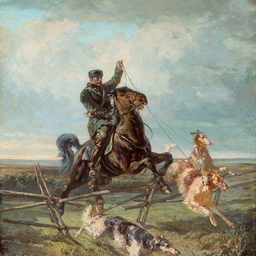 Егерь с тремя борзыми