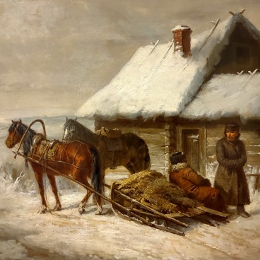 Зимний день. У кабака