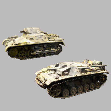 Модель САУ Штуг III и Макет танка Pz.Kpfw.I