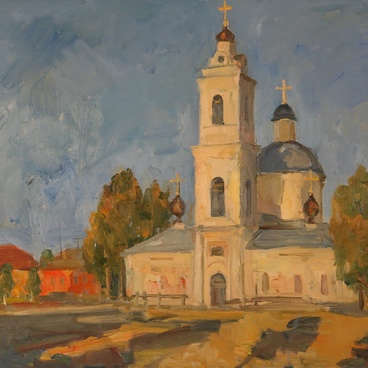 Вечер. Храм Петра и Павла