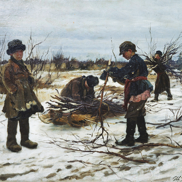 Дети, собирающие хворост
