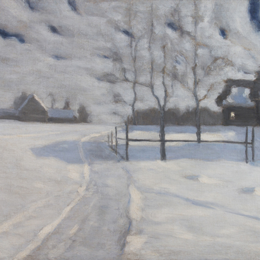 Зима. Деревня. Лунная ночь