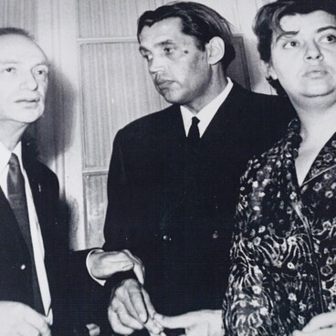 О. Фельцман, Р. Рождественский и А. Киреева