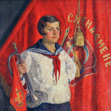 Пионерка с горном
