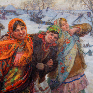 Праздничный день. Подруги. Зима