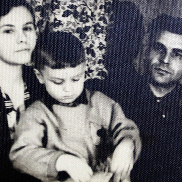 Т. Белозёров с женой и сыном