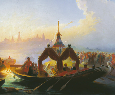 Плененная царица Сююмбике, покидающая Казань