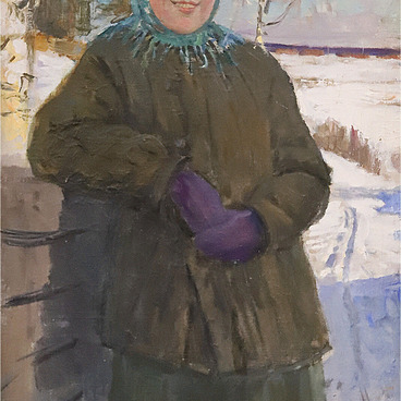 Молодая колхозница Настя