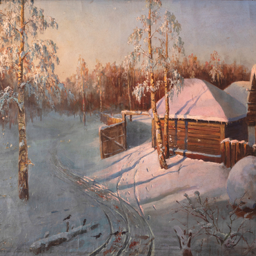 Зимний пейзаж. Закат